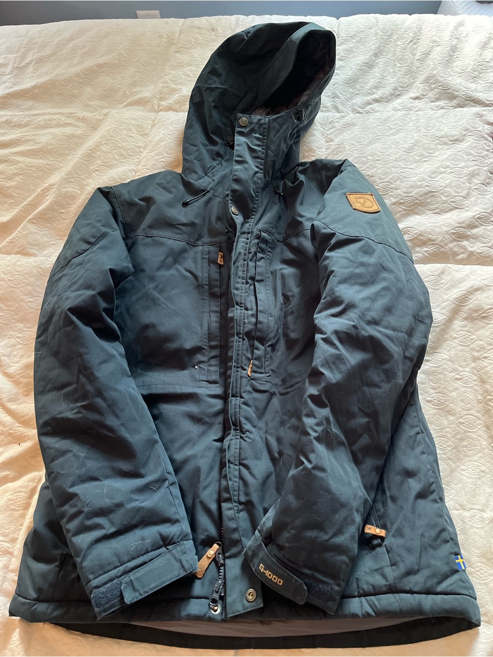 Men's Hooded Fjallraven G 1000 Jacket  - Insulated Winter Coat size large